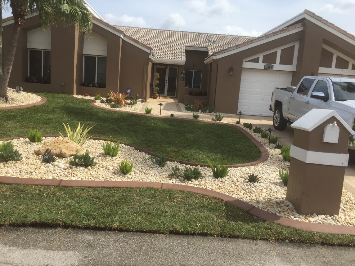 Miscellaneous Pink and Green Lawn Care and Landscape